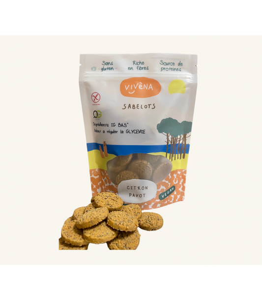 VIVENA - SABELOTS CITRON PAVOT SANS GLUTEN et IG BAS